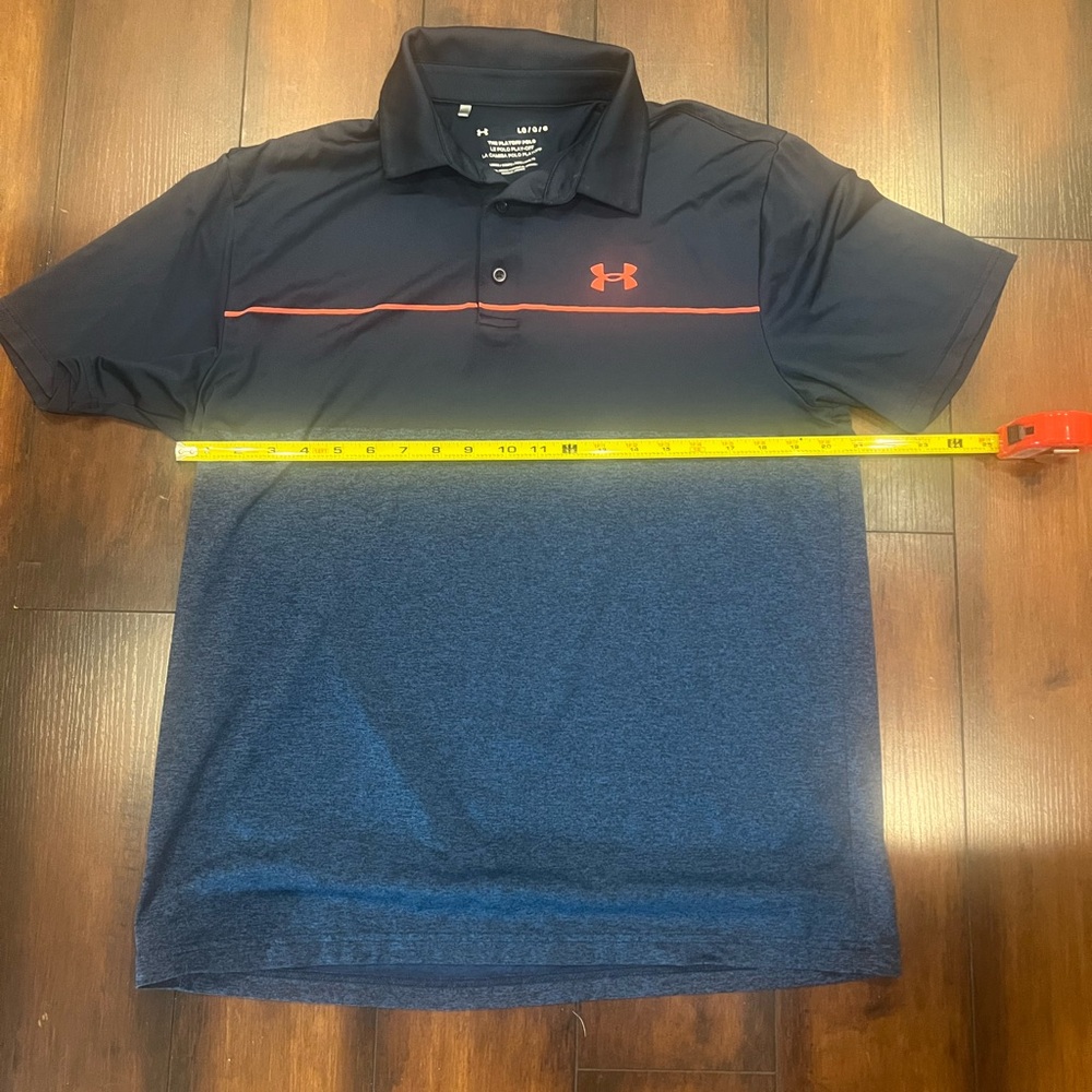 LG Men's Navy and Red Polo Shirt